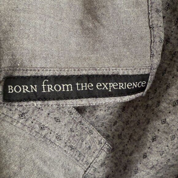 Mens Prana Grey Button-Up Long-Sleeve Shirt X-Large Cotton Blend Made In India - Picture 13 of 16